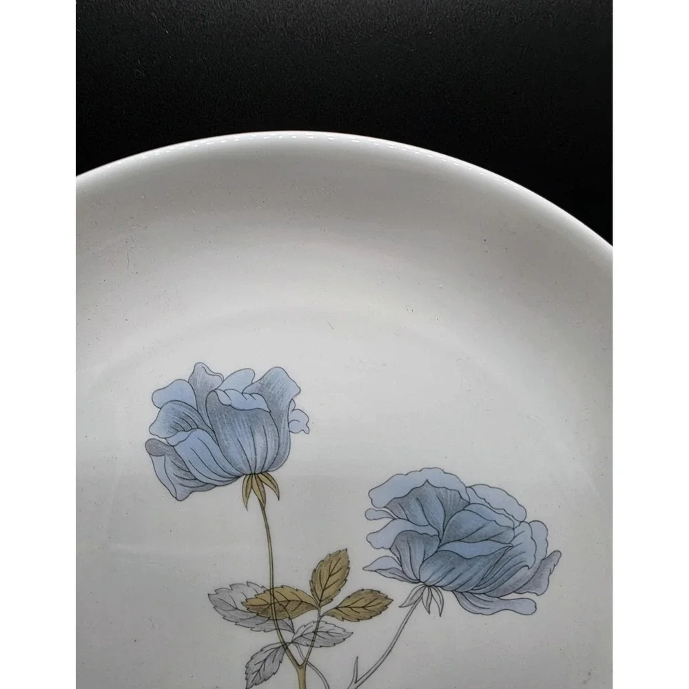 Set/6 Vintage Wedgwood Ice Rose Dinner Plate 10.5